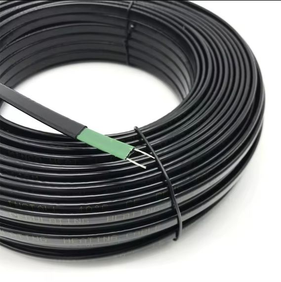 Гріючий Кабель,саморегулюючий,плоский,для обігріву водостоків,труб,каналізації і теплиць 8 мм /220~240V/65°