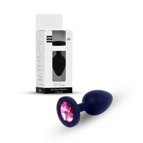 Анальна пробка - Jewellery Silicone Black Plug M Pink