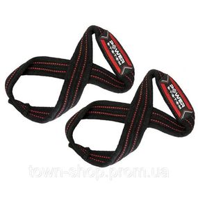Лямки для тяги "Figure 8" Power System 3405RD-5 Black/Red, L/XL