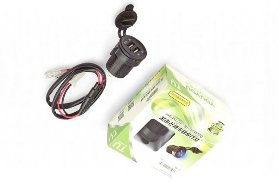 Роз'єм USB 5V 3,1А виразний, круглий