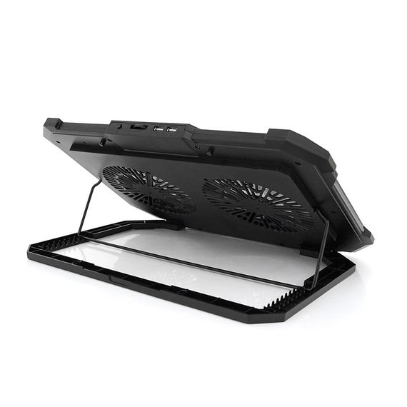 Подставка под ноутбук IceCoorel F8.10-17", 2x125mm 1200±10% RPM, RGB, Box Q10 | Зображення 1