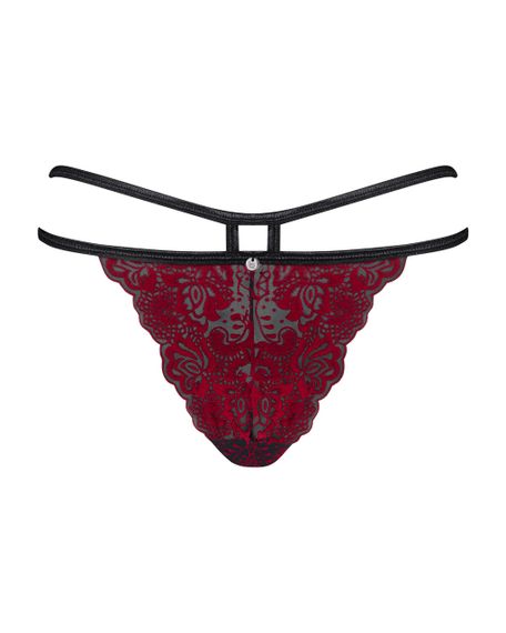 Трусики Obsessive Sugestina Bordeaux-Black S/M sexstyle | Зображення 4