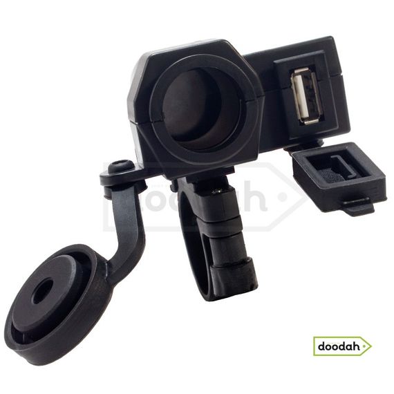 Авто / Мото USB зарядний пристрій з прикуривателем - D-961 (2in1) - мото прикрурювачь на руль / торпеду | Зображення 5