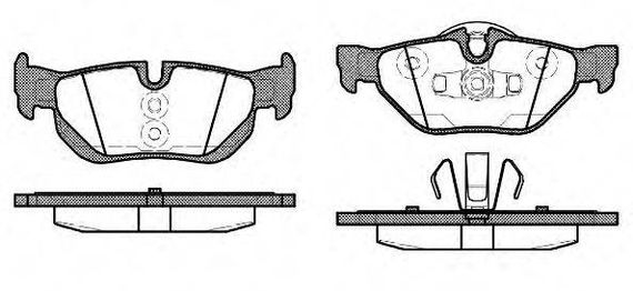Колодка гальм. диск. BMW 1 series (E87)(E82)(E88)(0904-) задн. (вир-во REMSA) REMSA 114510 на BMW 1 (E81)