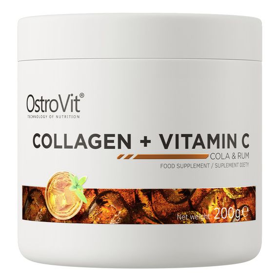 Колаген + Вітамін С Ostrovit Collagen + Vitamin C 200g (Cola &amp; Rum)