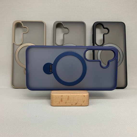 Чохол Wlons Hybrid Magnetic MagSafe матовий протиударний PC+TPU для Samsung Galaxy S25 Синій