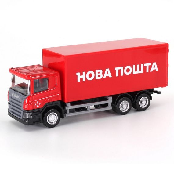 Автомодель дитяча Scania "Нова Пошта" TechnoDrive 250414U, масштаб 1:64 | Зображення 1