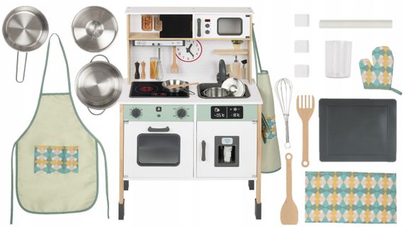 Детская деревянная кухня PlayTive с аксессуарами со светом и звуком Германия | Зображення 7