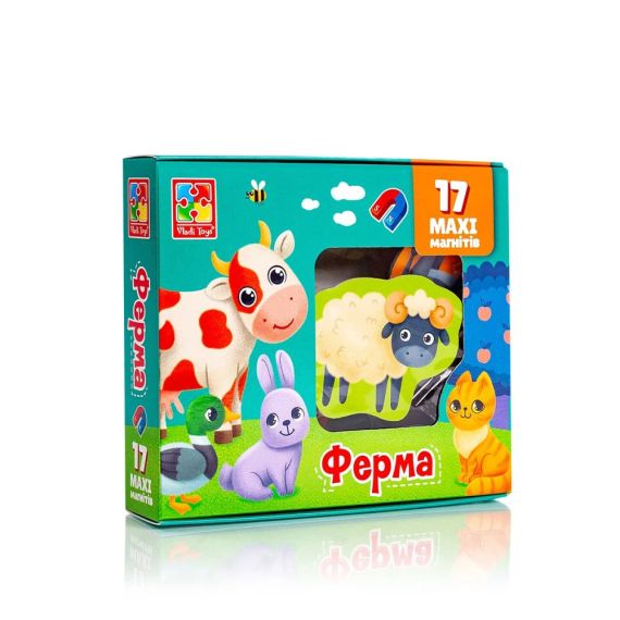 Гра настільна Набір магнітів. Ферма Vladi Toys VT3106-24 Різнокольоровий shop (4820234762729)