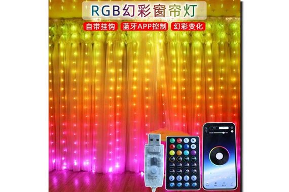 Гірлянда-штора з дистанційним керуванням XPRO SFK-05 3*2 APP Bluetooth USB (44878-16901_764) | Зображення 2