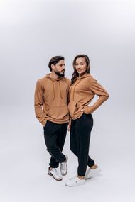 Костюм чоловічий (unisex) camel/чорний двохнитка