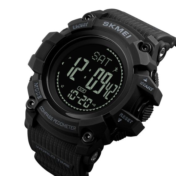 Skmei 1356BK Black + Compass | Зображення 1