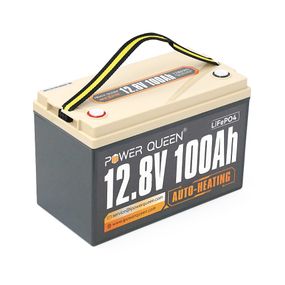 Акумуляторна батарея LiFePO4 Power Queen 12.8V 100Ah H190, 1280Wh, BMS 100A, 329*172*214мм