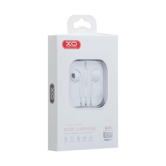 Наушники XO S31 с микрофоном mini jack 3.5 white | Зображення 1