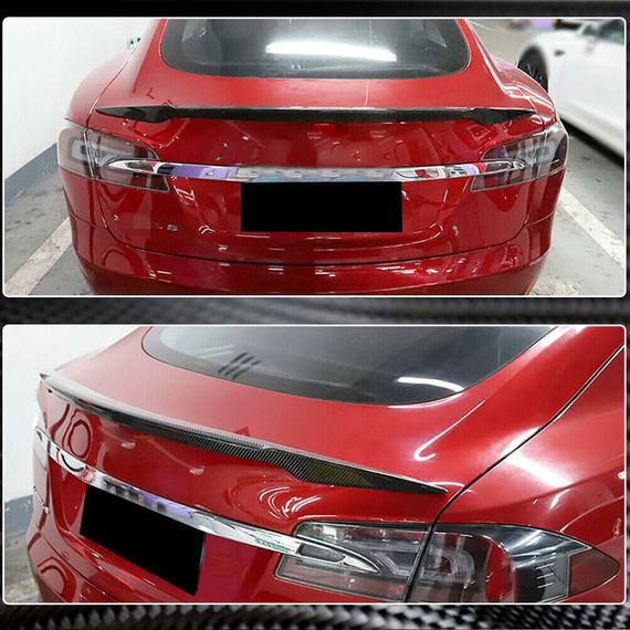 Карбоновый спойлер V7 (2012-2022) для Tesla Model S 2016- гг | Зображення 3