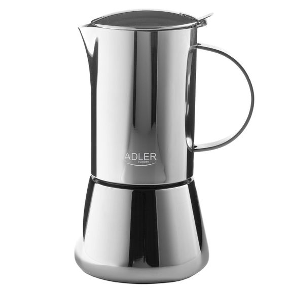 Кавоварка гейзерна Adler AD 4417, 620 мл для індукції нержавіюча сталь
