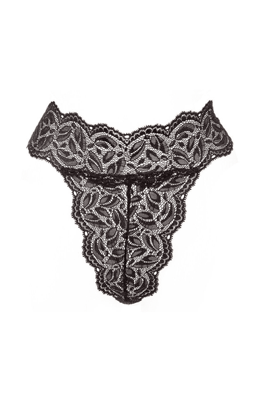 Изысканные стринги с жемчугом Bracli Tonga Paris, Черный, M, M