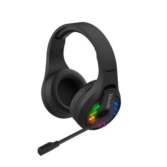 Гарнітура ігрова Bloody GR230 з LED підсвічуванням, чорний колір, Bluetooth v5.2 + 2.4GHz + 3.5 Jack | Зображення 3