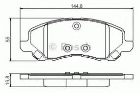 Комплект гальмівних колодок з 4 шт. дисків BOSCH 0986495170 на JEEP PATRIOT (MK74)