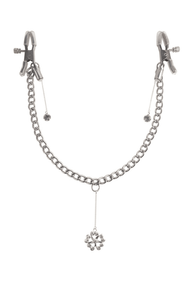 Затискачі Fetish Fantasy Crystal Nipple Clamps Сріблясті One Size
