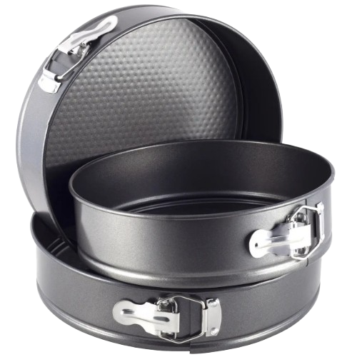 Набір роз'ємних форм для випічки 3шт (Ø24/26/28*6.5см) з вуглецевої сталі