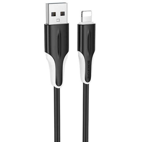 Дата кабель Borofone BX119 New USB to Lightning 2.4A (1m) Black