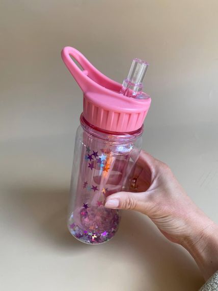 Поїлка - пляшечка дитяча Конфеті Рожева 360 мл | Зображення 3