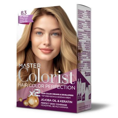 Краска для волос Master Colorist 8.3 Медовая пена Ливеста 2x50 мл+2x50 мл+10 мл