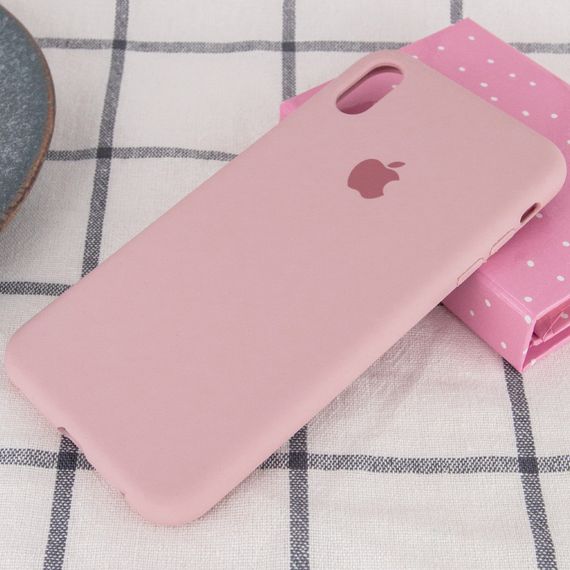 Чехол Silicone Case Full Protective (AA) для Apple iPhone XS Max (6.5") Розовый / Pink Sand | Зображення 1