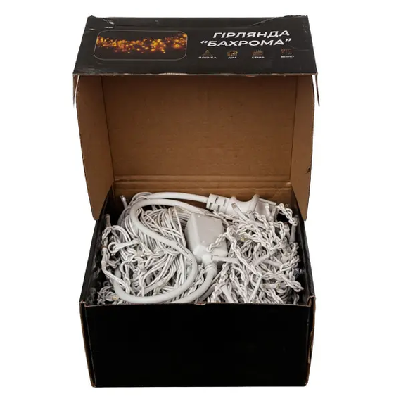 Вулична гірлянда Бахрома 25 м 405 LED гірлянда штора білий провід Жовтий 25MWY | Зображення 3