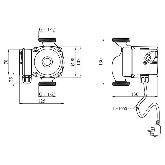 Циркуляційний насос Agua GPD 25/4-130 (CV035090) | Зображення 1