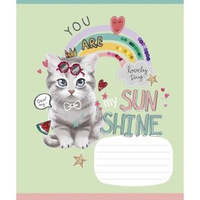 Тетрадь ученическая "I love you" 012-3295L-4 в линию, 12 листов