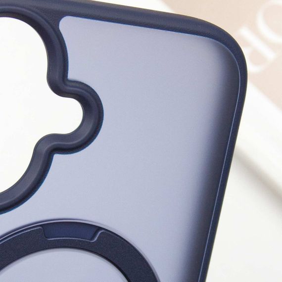 TPU+PC чохол Metal Buttons with MagSafe Colorful HQ Ring для Apple iPhone 16 (6.1") | Зображення 6