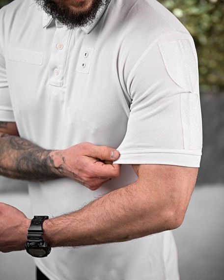 Тактическое футболка поло черная+белая   ДЛ7056 | Зображення 6