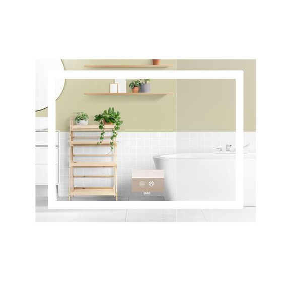 Дзеркало Lidz Kubis (KU1) 900х700 з LED-підсвіткою Touch, з антизапотіванням, з димером, рег. яскравості LD78LF904907048451