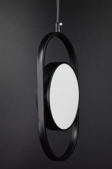 Люстра світлодіодна підвісна LED світильник для квартири на стелю лед 26961 Чорний 40-240х10х18 см. | Зображення 1