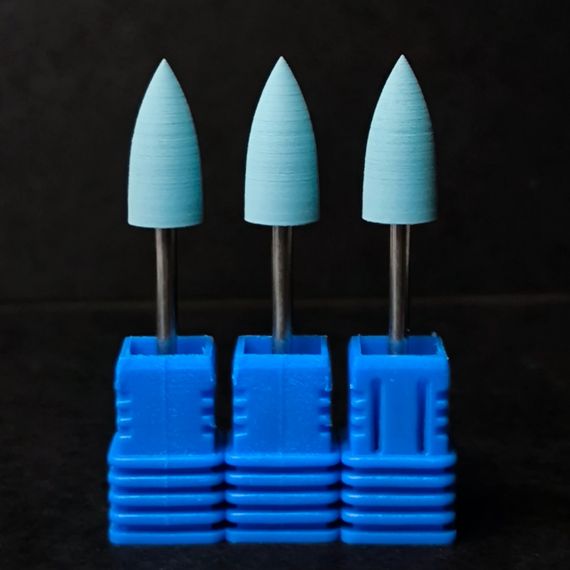 Синій конусний силіконовий полірувальник кутикули (середній)