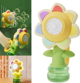 Генератор мыльных пузырей в форме подсолнуха с подсветкой Seven COLOR FLOWER