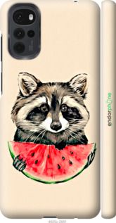 Чохол на Motorola G22 Єнотик з кавуном "4605m-2681-2448"