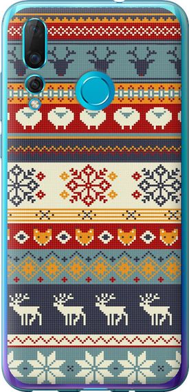 Чехол на Huawei Nova 4 Рождественский орнамент "3303u-1632-17620"