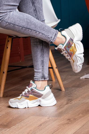 Кроссовки женские Fashion Frasier 2126 38 размер 245 см Бежевый | Зображення 2