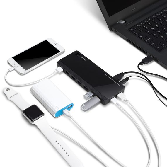 USB-хаб TP-Link UH720 7портов USB3.0 (2 порта для зарядки) (UH720) | Зображення 1