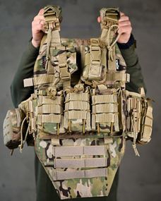 Качественная плитоноска 4 сброса с напашником Attack мультикам  ПП7563