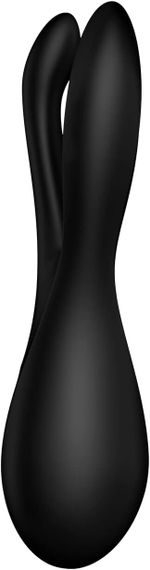 Кліторальний вібратор Satisfyer Threesome 2 Black, 3 гнучкі пальчики, 3 мотори | Зображення 2