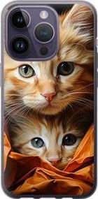 Чохол на iPhone 14 Pro Котики 2 із силікону FCh_008297