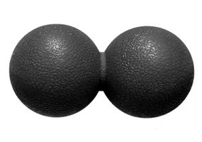 Масажний м'ячик EasyFit TPR подвійний 12х6 см чорний (EF-2175-B)