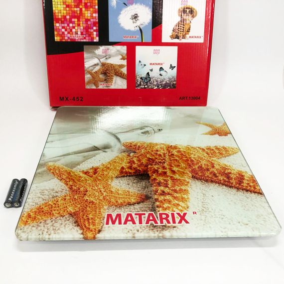 Весы напольные MATARIX MX-452 180 кг, Весы напольные для измерения массы тела, Электронные весы звезды | Зображення 6