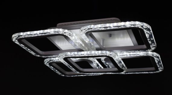 Люстра світлодіодна стельова LED світильник для квартири на стелю лед з пультом 26089 Білий 10х38х38 см. | Зображення 1