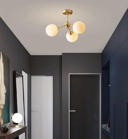 Люстра стельова на 3 лампочки 26376 Бронза 47-95х45х45 см.