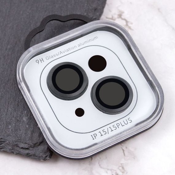 Захисне скло Metal Classic на камеру (в упак.) для Apple iPhone 15 (6.1") / 15 Plus (6.7") Чорний / Midnight | Зображення 5